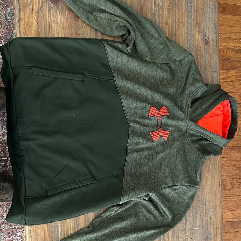 Under Armour Olive and Orange Hoodie